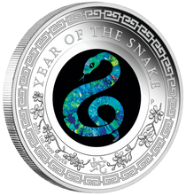 Load image into Gallery viewer, 2025 Australia Opal Series Lunar Year of the SNAKE 1oz Silver Proof $1 Coin