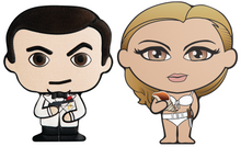 Load image into Gallery viewer, 2-Coin-Set James Bond & Honey Ryder 2023 Colored SILVER $1 007 MINTED MINI 2oz