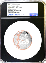Load image into Gallery viewer, 2024 HIGH RELIEF 5oz Silver Gilt by Pink Gold Pink Panther $8 Coin NGC PF70 ER