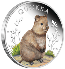 Load image into Gallery viewer, 2024 Australia Quokka 1oz .9999 Silver Proof Colored Coin