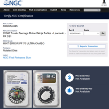 Load image into Gallery viewer, Mint Error Rotated Dies 2024 TMNT LEONARDO 1oz Colored Silver $1 COIN NGC PF70 F