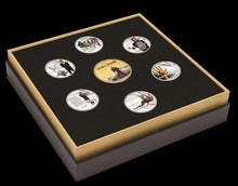 Load image into Gallery viewer, 7-COIN-SET JAMES BOND 007 SEAN CONNERY COLLECTION 6x0.5+1=4oz SILVER PROOF 2024