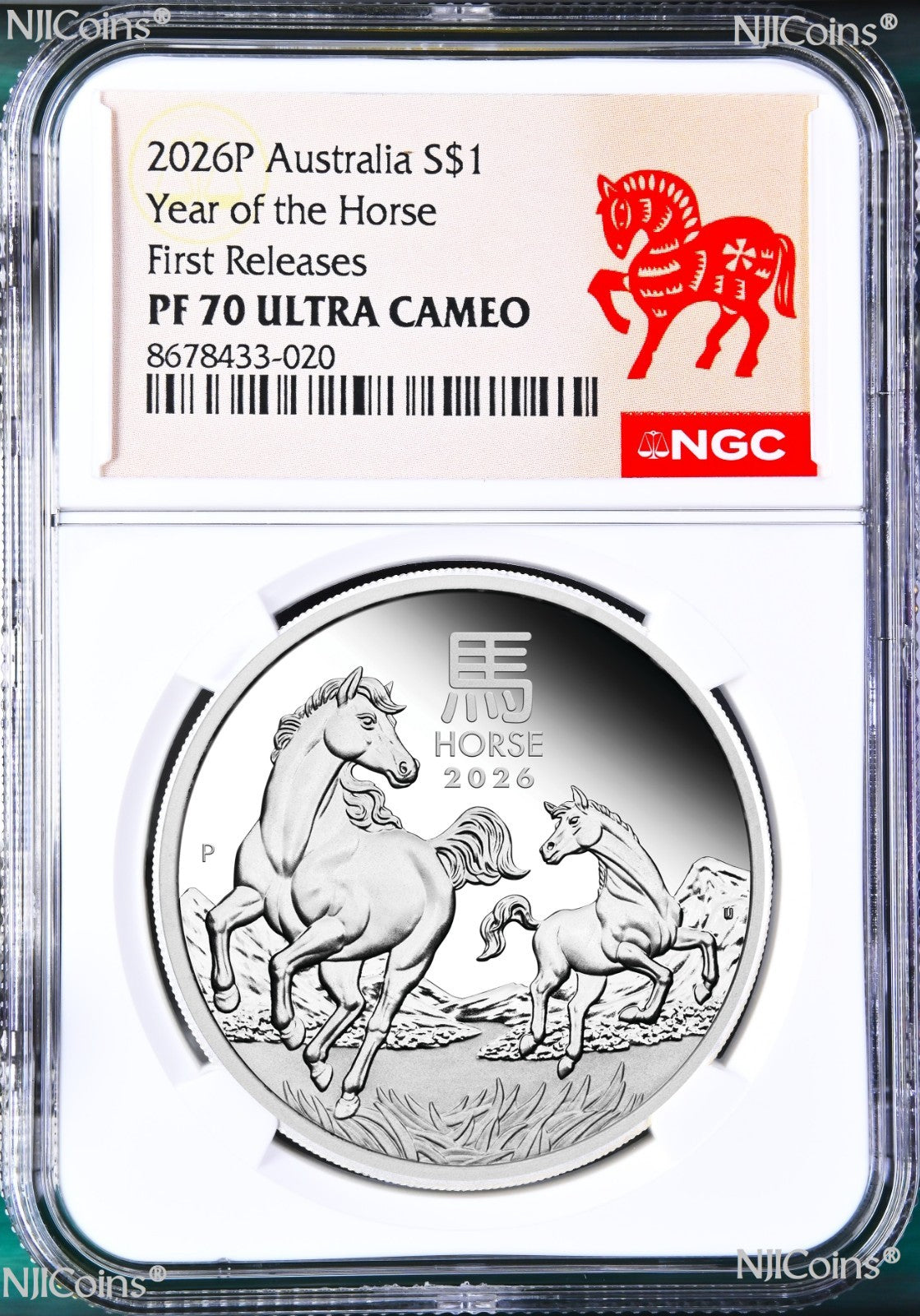 2026 Australia PROOF Silver Lunar Year of the Horse NGC PF70 1oz