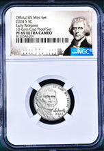 Load image into Gallery viewer, 2024 S Proof 5C Nickel 10-clad-coin-set Version NGC PF69 ULTRA CAMEO FR