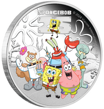 Load image into Gallery viewer, 2024 SPONGEBOB SQUAREPANTS-SPONGEBOB & FRIENDS 1oz $1 Silver Dollar Proof Coin