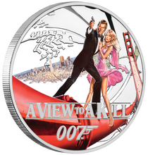 Load image into Gallery viewer, 8-COIN-SET JAMES BOND 007 ROGER MOORE COLLECTION 7x0.5+1=4.5oz SILVER PROOF 2024