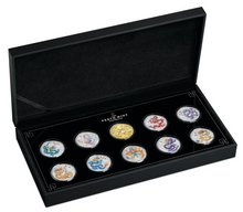 Load image into Gallery viewer, 2024 LUNAR YEAR OF THE DRAGON SILVER 10-coin-set 10x 1/2oz All Colores
