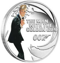 Load image into Gallery viewer, 8-COIN-SET JAMES BOND 007 ROGER MOORE COLLECTION 7x0.5+1=4.5oz SILVER PROOF 2024