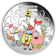 Load image into Gallery viewer, 2024 SPONGEBOB SQUAREPANTS-SPONGEBOB & FRIENDS 1oz $1 Silver Dollar Proof Coin