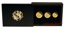 Load image into Gallery viewer, 3-Coin Set 2024 Australia Quarter+Half+One Sovereign GOLD $5 $15 $25 NGC PF70 E