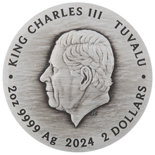 Load image into Gallery viewer, 2024 TEENAGE MUTANT NINJA TURTLES 2oz $2 ANTIQUED HIGH RELIEF COLOR Silver Coin