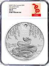 Load image into Gallery viewer, 2025 Lunar Year of the SNAKE 1 Kilo Bullion Silver $30 Coin NGC MS70 FR