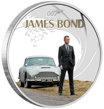 Load image into Gallery viewer, JAMES BOND 007 DANIEL CRAIG 2024 1oz .9999 SILVER $1 COIN Colored Proof