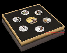 Load image into Gallery viewer, 2024 7-Coin-Set SEAN CONNERY COLLECTION SILVER $1 6x50c NGC MS70 007 James Bond
