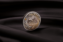 Load image into Gallery viewer, 2024 ALICANTO 2oz SILVER ANTIQUED COLORED $2 COIN +dome w/ gold+silver particles