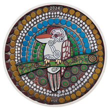 Load image into Gallery viewer, 2024 KOOKABURRA KAA KAA 2oz .9999 Silver Antiqued Colored $2 Coin