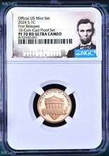 Load image into Gallery viewer, 2024 S US Mint 10-Coin Proof SET Version LINCOLN CENT Penny NGC PF70 RD FR