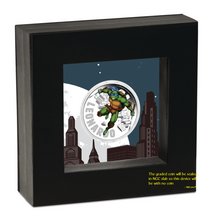 Load image into Gallery viewer, 2024 Teenage Mutant Ninja Turtles LEONARDO 1oz Colored Silver $1 COIN NGC PF70 F