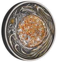 Load image into Gallery viewer, 2024 ALICANTO 2oz SILVER ANTIQUED COLORED $2 COIN +dome w/ gold+silver particles