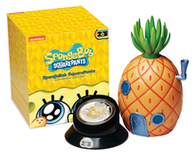 Load image into Gallery viewer, 2024 SPONGEBOB SQUAREPANTS 2oz SILVER PROOF GILDED $2 COIN w/ "Pineapple Home"