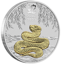 Load image into Gallery viewer, 2025 LUNAR SERIES-3 YEAR OF THE SNAKE 1oz SILVER TRIO $1 3-coin Set 3oz-total