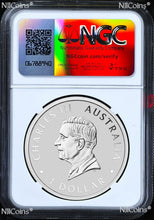 Load image into Gallery viewer, 2024 P Perth Mint 125 Anniv. 1oz Silver Kangaroo/koala/Kooka NGC MS70 $1 Coin ER