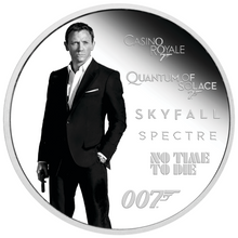 Load image into Gallery viewer, JAMES BOND LEGACY SERIES 5th ISSUE 2024 1oz SILVER PROOF $1 COIN Daniel Craig