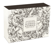 Load image into Gallery viewer, 3-Coin Set 2024 Australia Quarter+Half+One Sovereign GOLD $5 $15 $25 NGC PF70 E
