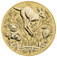 Load image into Gallery viewer, THE PERTH MINT’S 125TH ANNIVERSARY 2024 Base Metal $1 COIN In Card