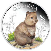 Load image into Gallery viewer, 2024 Australia Quokka 1oz .9999 Silver Proof Colored Coin