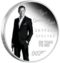 Load image into Gallery viewer, JAMES BOND LEGACY SERIES 5th ISSUE 2024 1oz SILVER PROOF $1 COIN Daniel Craig