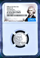 Load image into Gallery viewer, 2024 S Proof 5C Nickel 10-clad-coin-set Version NGC PF70 ULTRA CAMEO FR