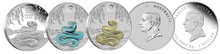 Load image into Gallery viewer, 2025 LUNAR SERIES-3 YEAR OF THE SNAKE 1oz SILVER TRIO $1 3-coin Set 3oz-total