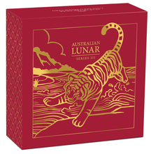Load image into Gallery viewer, 2022 Australia .9999 1/10oz GOLD Lunar Year of the Tiger NGC PF70 $15 Coin FR