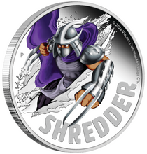 Load image into Gallery viewer, 2024 TEENAGE MUTANT NINJA TURTLES-SHREDDER .9999 1oz $1 Proof Silver Coin