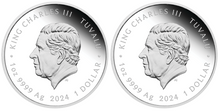 Load image into Gallery viewer, 2-Coin Set 2024 TEENAGE MUTANT NINJA TURTLES-LEONARDO & SHERDDER 2x1oz $1 Silver