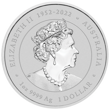 Load image into Gallery viewer, 2024 Lunar Year of the Dragon 1oz GOLDEN Silver $1 Coin in Capsule RGLR issue