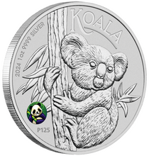 Load image into Gallery viewer, BEIJING INTERNATIONAL EXPOSITION KOALA WITH PANDA PRIVY 2024 1oz SILVER COIN