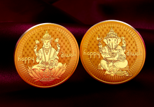 Load image into Gallery viewer, 2024 Diwali Festival 1oz .9999 Silver MEDALLION Gilt Gilded by 24k gold