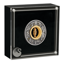 Load image into Gallery viewer, 2024 CHRISTMAS $2 2oz Silver Antiqued Coin w/24k gold-plated NUTCRACKER Insert