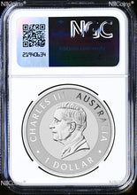 Load image into Gallery viewer, 2025 Australia Silver Kangaroo NGC MS70 $1 1oz Coin FR w/ King Charles II Effigy