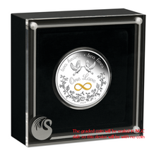 Load image into Gallery viewer, 2024 One Love 1oz .9999 Silver $1 Proof Double Dates Coin NGC PF70 UC Heart LB