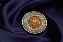 Load image into Gallery viewer, 2024 ALICANTO 2oz SILVER ANTIQUED COLORED $2 COIN +dome w/ gold+silver particles