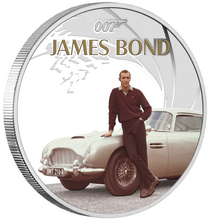 Load image into Gallery viewer, JAMES BOND 007 SEAN CONNERY 2024 1oz .9999 SILVER $1 COIN Proof