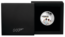 Load image into Gallery viewer, JAMES BOND 007 THE MAN WITH THE GOLDEN GUN 50TH ANN 2024 1oz SILVER $1 COIN PF
