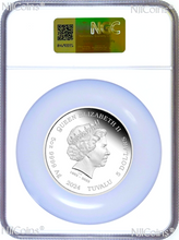 Load image into Gallery viewer, 2024 5oz .9999 Silver YIN YANG KOI PROOF COLORED $5 Coin with PEARLS NGC PF70 ER