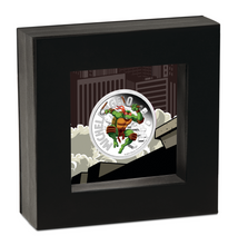 Load image into Gallery viewer, 2024 TEENAGE MUTANT NINJA TURTLES-MICHELANGELO .9999 1oz $1 Proof Silver Coin
