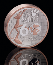 Load image into Gallery viewer, 2024 5oz 9999 Silver Gilt by Gold Pink Panther High Relief PROOF $5 Coin