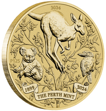 Load image into Gallery viewer, THE PERTH MINT’S 125TH ANNIVERSARY 2024 Base Metal $1 COIN In Card
