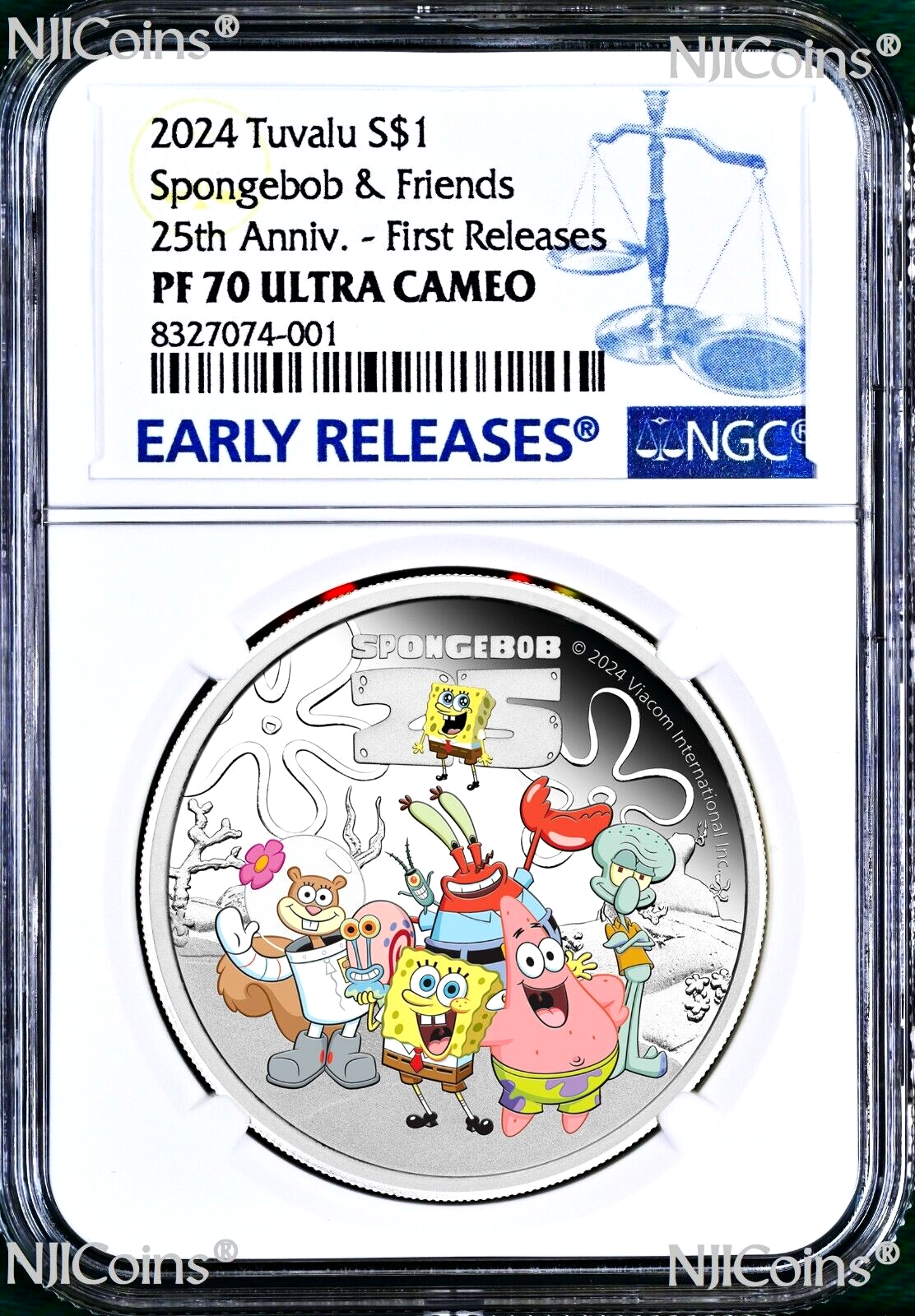 2024 SPONGEBOB & FRIENDS SQUAREPANTS 1oz .9999 Silver $1